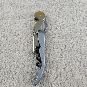 Trader Joe's Wine Opener Silver Waiter's Corkscrew Bottle Opener Foil‎ Cutter